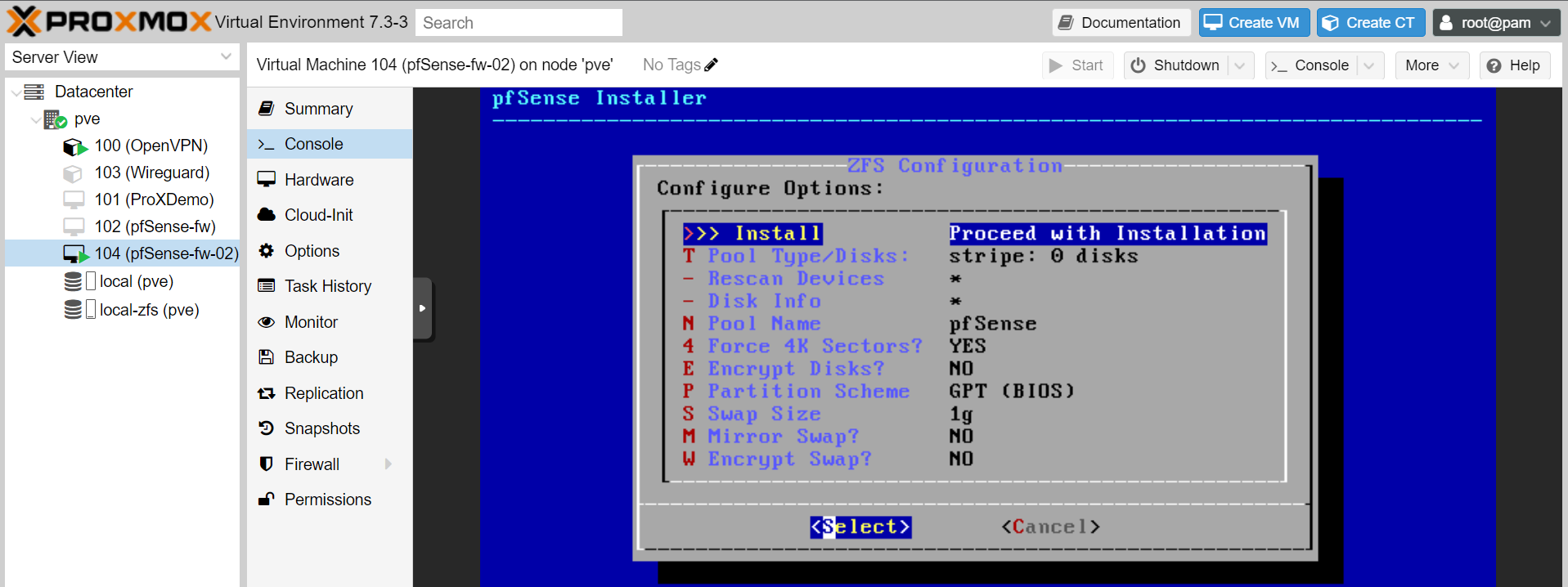 Installing pfSense on Proxmox