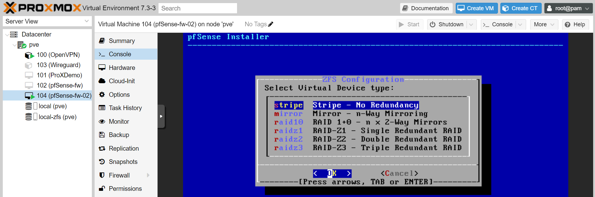 Installing pfSense on Proxmox