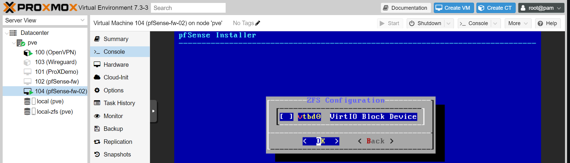 Installing pfSense on Proxmox