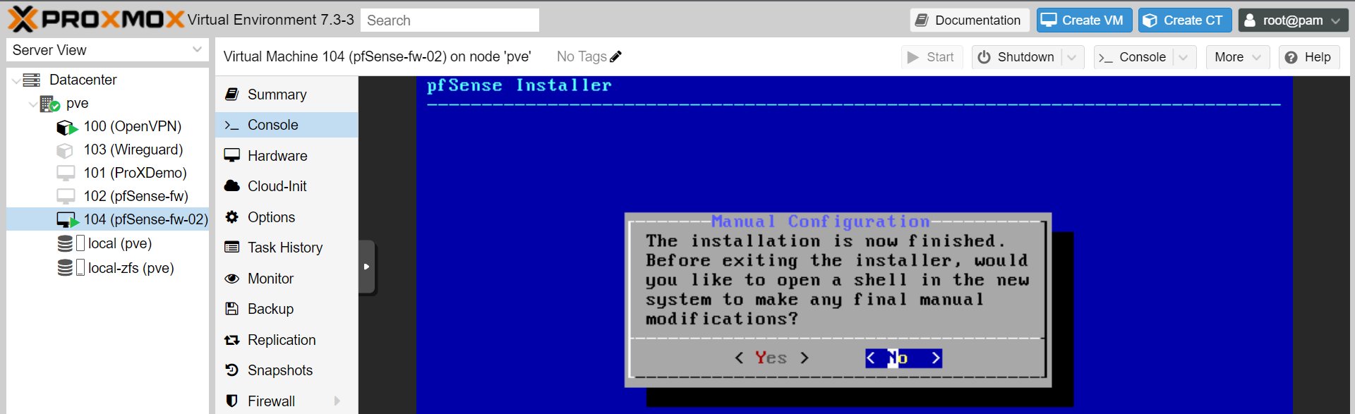 Installing pfSense on Proxmox