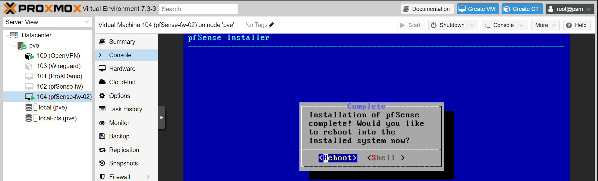 Installing pfSense on Proxmox