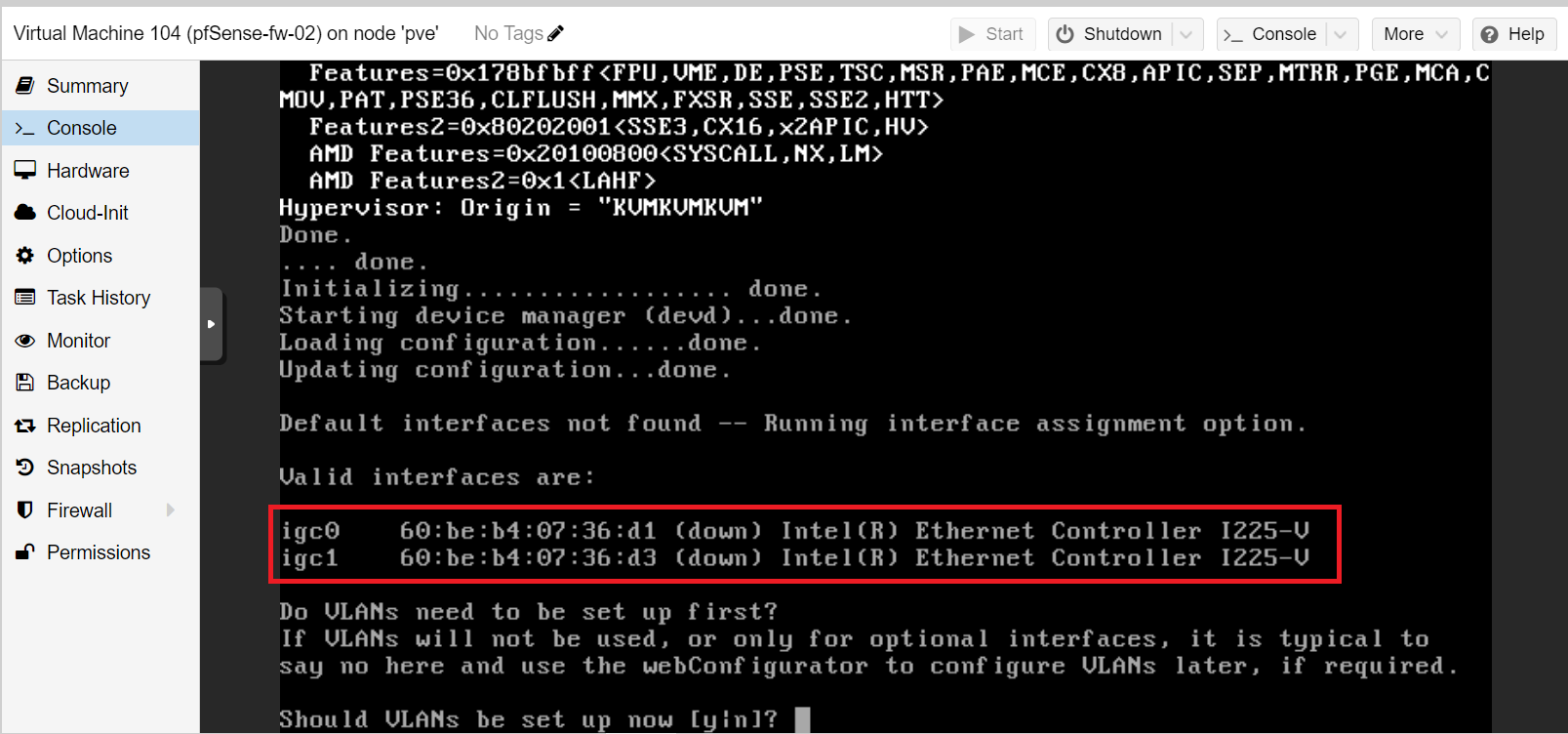 Installing pfSense on Proxmox