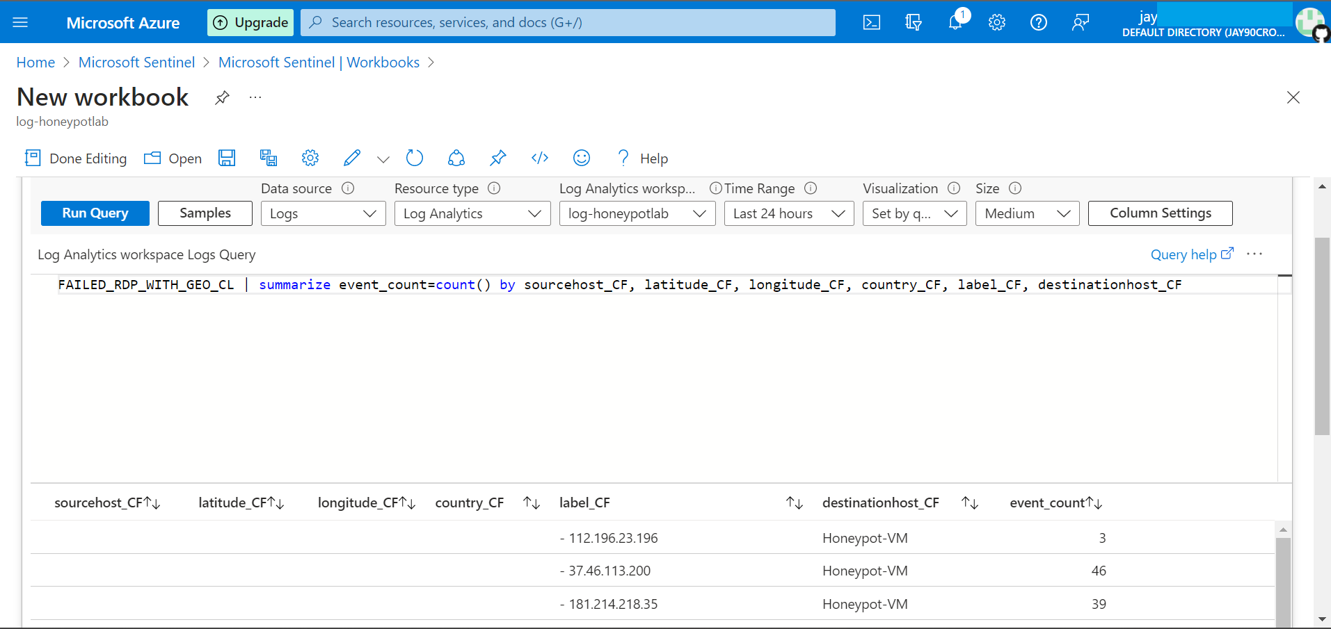 Detect brute-force attacks and mapping it through Azure Sentinel.