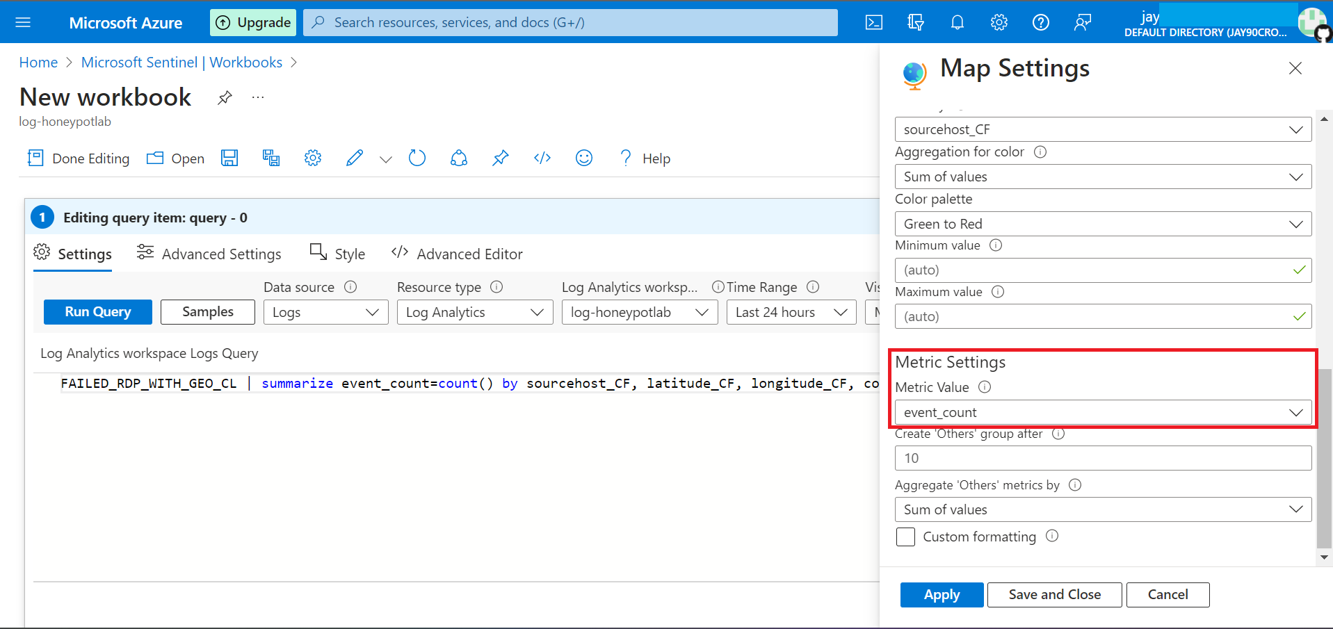 Detect brute-force attacks and mapping it through Azure Sentinel.