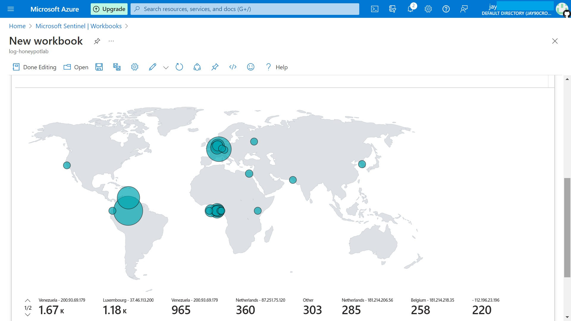 Detect brute-force attacks and mapping it through Azure Sentinel.