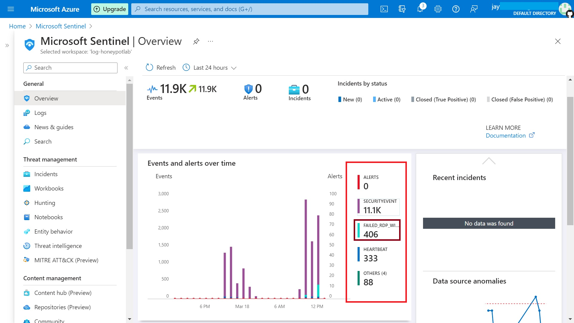 Detect brute-force attacks and mapping it through Azure Sentinel.