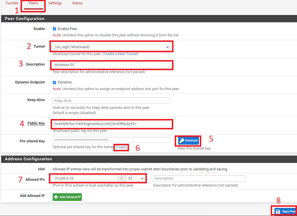 WireGuard VPN on pfSense Router