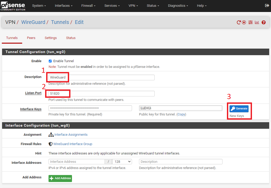 WireGuard VPN on pfSense Router