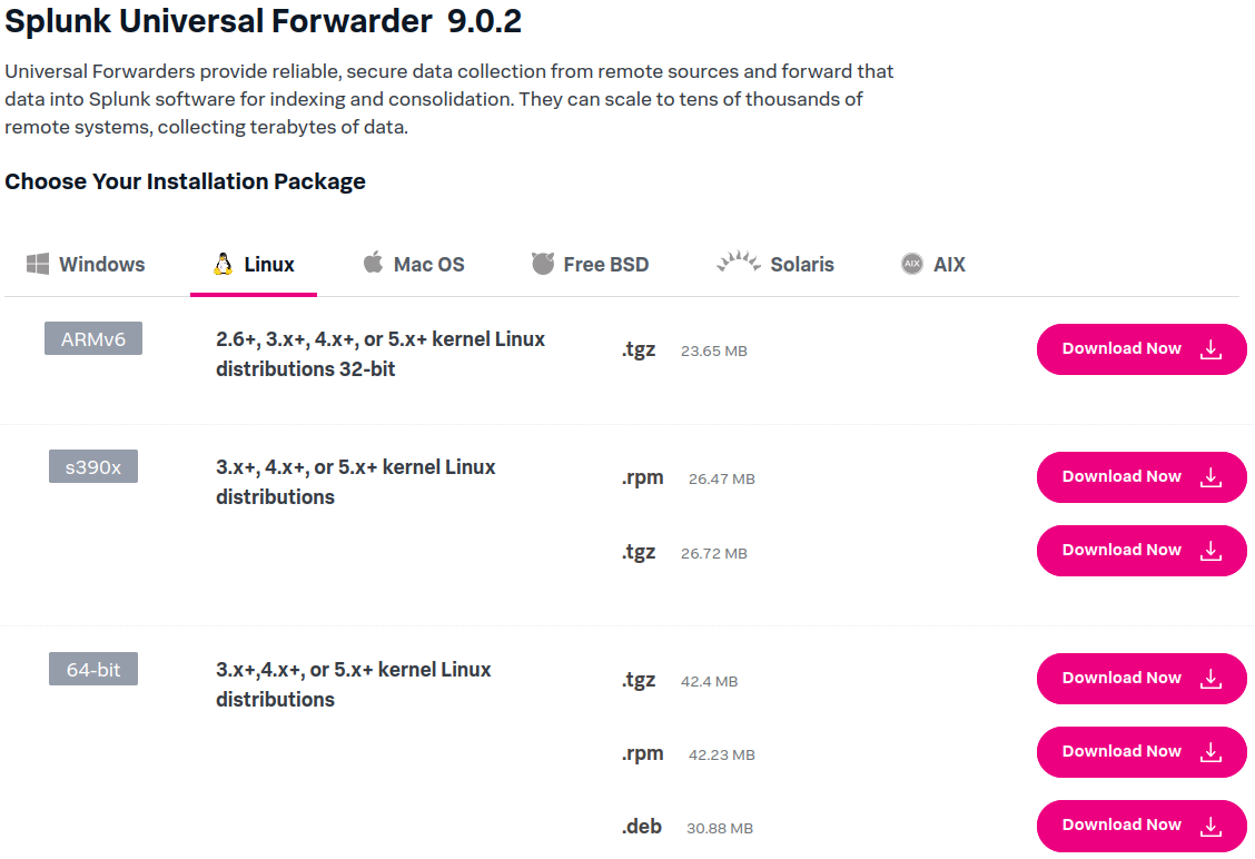 Setting up splunk forwarder